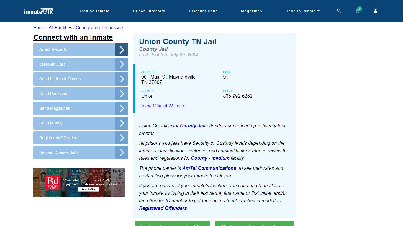 Union County TN Jail - Inmate Locator